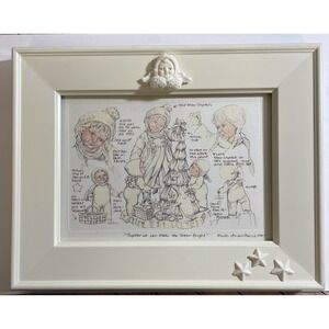 Dept 56  Kristi Jenson Pierro 1997 Snow Babies Picture Print Frame Christmas VTG